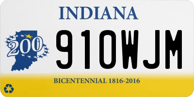 IN license plate 910WJM