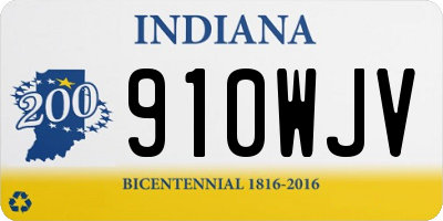 IN license plate 910WJV
