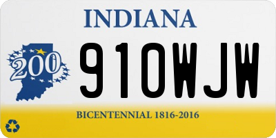 IN license plate 910WJW