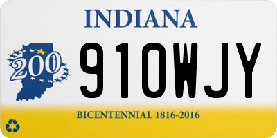 IN license plate 910WJY