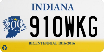 IN license plate 910WKG