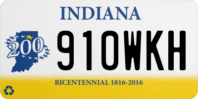 IN license plate 910WKH