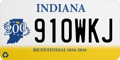 IN license plate 910WKJ