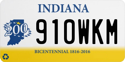 IN license plate 910WKM