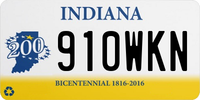IN license plate 910WKN
