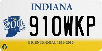 IN license plate 910WKP