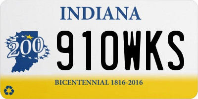 IN license plate 910WKS