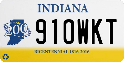 IN license plate 910WKT
