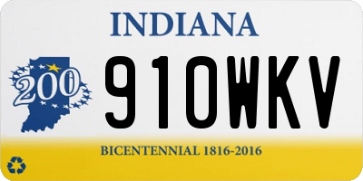IN license plate 910WKV