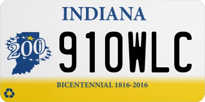 IN license plate 910WLC