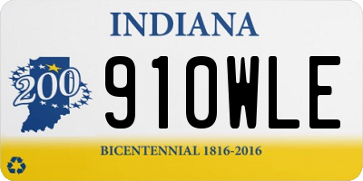 IN license plate 910WLE