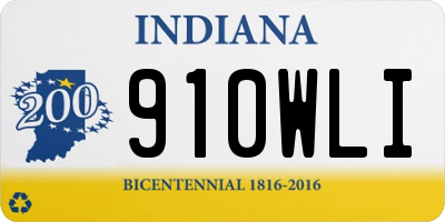 IN license plate 910WLI