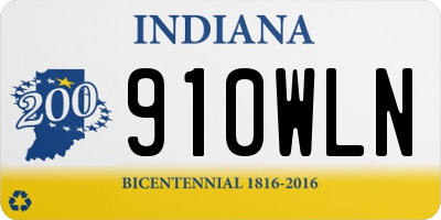 IN license plate 910WLN