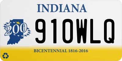 IN license plate 910WLQ