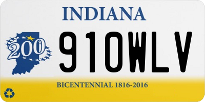 IN license plate 910WLV