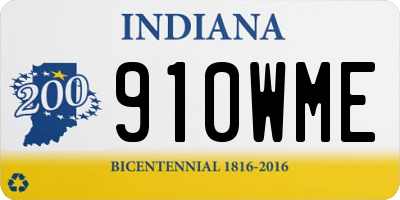 IN license plate 910WME