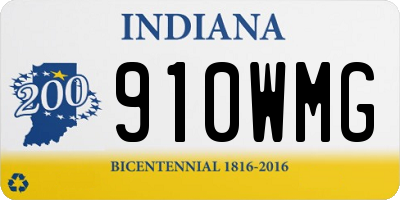 IN license plate 910WMG