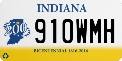 IN license plate 910WMH