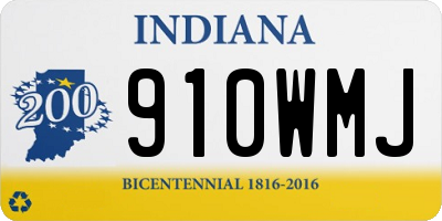 IN license plate 910WMJ