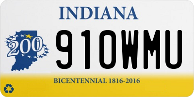 IN license plate 910WMU
