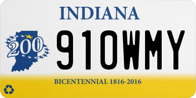 IN license plate 910WMY