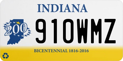 IN license plate 910WMZ