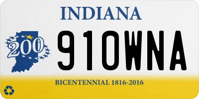 IN license plate 910WNA