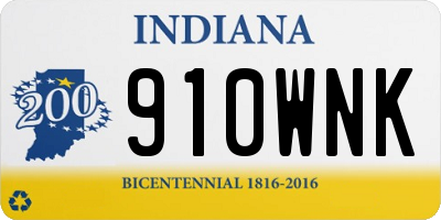 IN license plate 910WNK