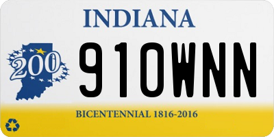 IN license plate 910WNN