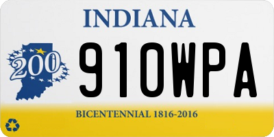 IN license plate 910WPA