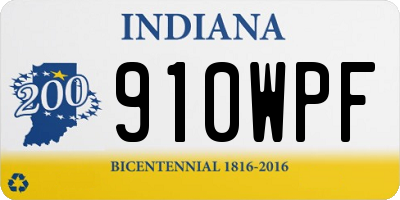IN license plate 910WPF