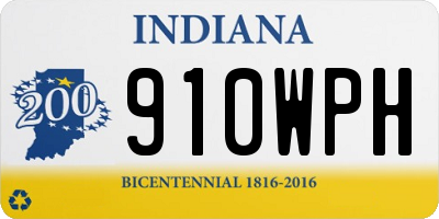 IN license plate 910WPH