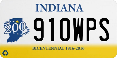 IN license plate 910WPS