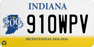 IN license plate 910WPV