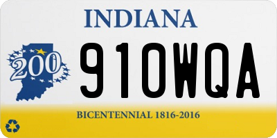 IN license plate 910WQA