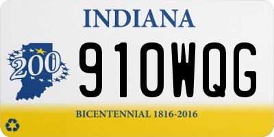 IN license plate 910WQG