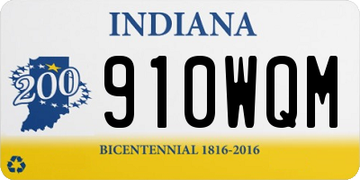 IN license plate 910WQM