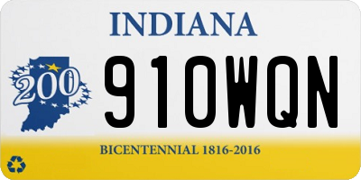 IN license plate 910WQN