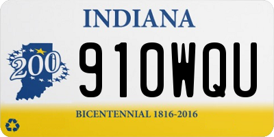 IN license plate 910WQU