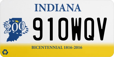 IN license plate 910WQV