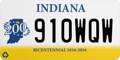IN license plate 910WQW