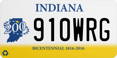 IN license plate 910WRG