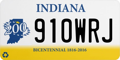 IN license plate 910WRJ