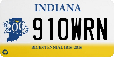 IN license plate 910WRN