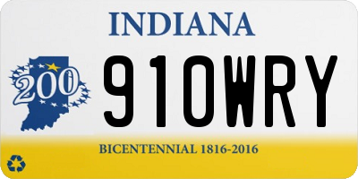 IN license plate 910WRY
