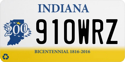 IN license plate 910WRZ
