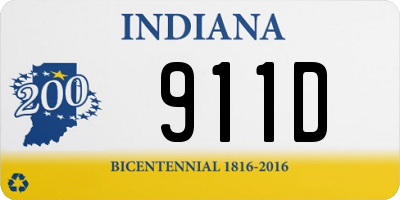 IN license plate 911D