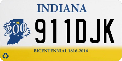 IN license plate 911DJK
