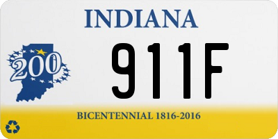 IN license plate 911F