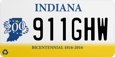 IN license plate 911GHW